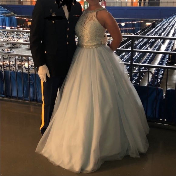 Coya Collection Dresses & Skirts - Cinderella Baby Blue or Light Blue with Lace Ball Gown